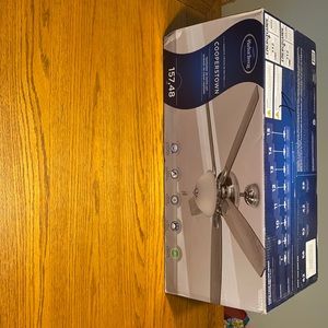 New unopened Harbor Breeze brushed nickel 72” ceiling fan